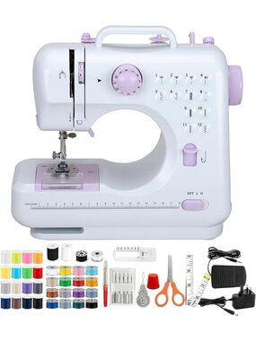 Portable Mini Electric Sewing Machine for Beginners - 12 Built-in Stitches, 2